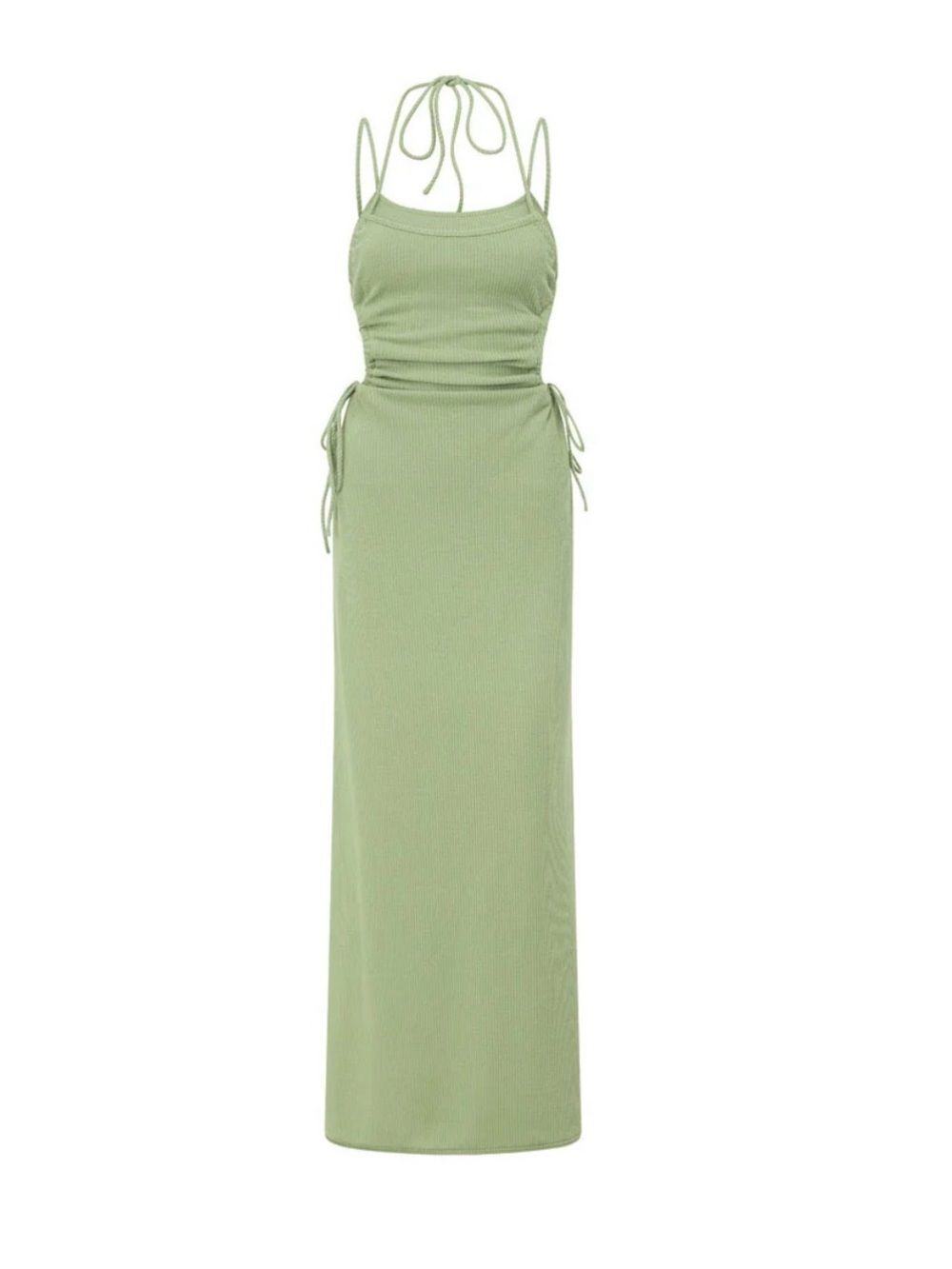 Sabo Skirt Olive Green Bella Maxi Dress with Side Ties